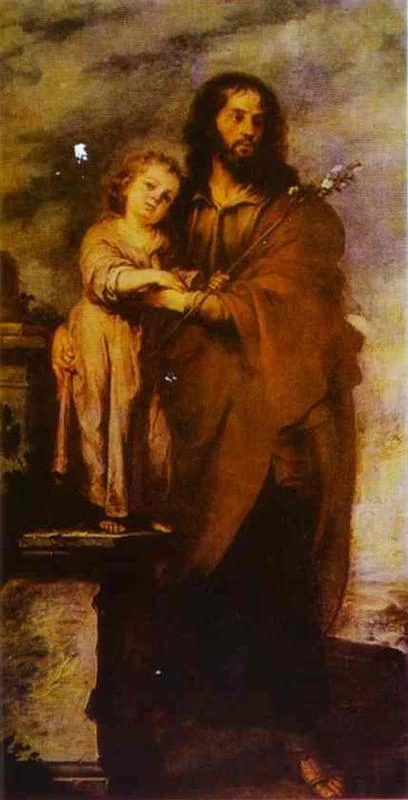Bartolomé Esteban Murillo - 290, San Giuseppe coò Bambino, Museum of Fine Arts of Seville, Siviglia